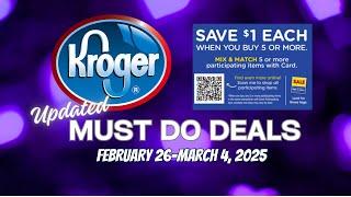 *FREE SHAMPOO* Kroger UPDATED Must Do Deals for 2/26-3/4 | LAST CHANCE MEGA DEALS & MORE