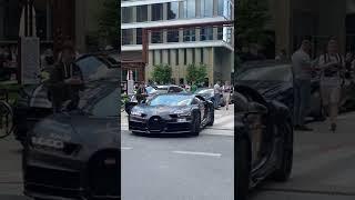 Luxury Bugatti Chiron spot in centre of city.