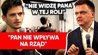 Młody wyborca podważył rolę Hołowni. Marszałek zaczął się tłumaczyć: Premier nie wydaje mi poleceń