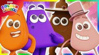  Orange, Purple, Brown, & Pink  | Full Episodes | Colours for Kids | @colourblocks