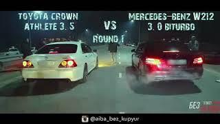 MB w212 3,0 BiTurbo vs Toyota Crown ATHLETE GRS184