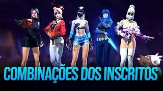 COMBINAÇÕES DE ROUPAS NO FREE FIRE COM SKINS DOS INSCRITOS 