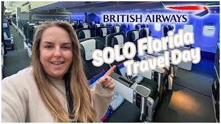 SOLO Travel Day Vlog 2025 London to Orlando BA World Traveller Plus