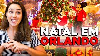 Os detalhes de todos os parques de Orlando no Natal