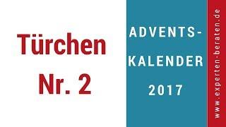 ► 2. Advent –  wir öffnen das zehnte Türchen unseres EXPERTEN-BERATEN-Adventskalenders 2017 