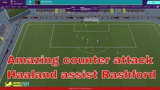 Amazing counterattack Strike Haaland vs Finish Rashford (FCP vs MU - Euro cup semi final first leg)