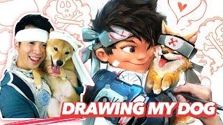 Drawing my Dog Ninja Style! (1 YEAR ANNIVERSARY!)