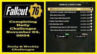 Completing Daily Challenges For November 24, 2024 - Fallout 76 Daily Challenge Guide