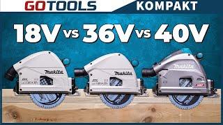 Das ist kein Spielzeug! Die neue Makita 40V Akku Tauchsäge im Vergleich gegen 18V & 36V!