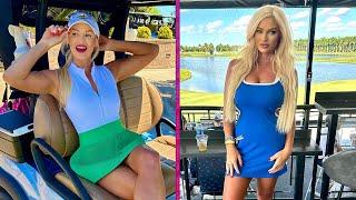 Taylor Cusack shows off most outrageous golf outfit yet as fans say ‘if I wore that I’d be arrested’