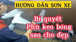 Hướng dẫn sơn xe máy - Cách sơn màu trắng pha le và phủ keo bóng đẹp nhất - Thợ Sơn Sài Gòn