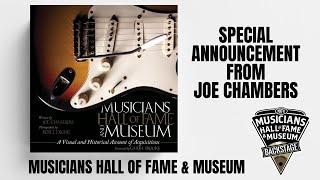 Musicians Hall of Fame & Museum Founder/CEO has a special announcement.