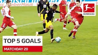 Top 5 Goals • Moukoko, Jeong & Co. | Matchday 20 - 2020/21