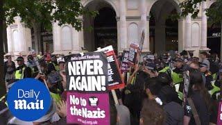 Anti-fascist protesters 'attack' EDL supporters at London demo - Daily Mail