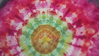 LARGE PROJECT TIE DYE ~ GIANT MANDALAS ~ FOUR SETS OF BED SHEETS WITH THE BEAUTY OF ICE DYING!