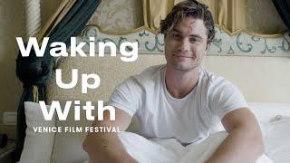 Chase Stokes Beats Jet Lag With Coffee, Deep Breathing & A Good Outfit | Waking Up With | ELLE