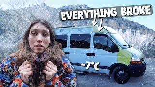 FREEZING Winter Van Life In The Spanish Mountains - NOT PREPARED For This!