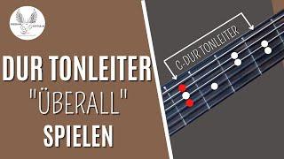 Gitarre lernen für Anfänger - Die Dur Tonleiter auf dem gesamten Griffbrett spielen