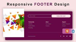 Responsive Footer Design using Html & Css | @VetrivelRavi