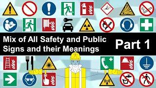 Mix of All Safety and Public Signs with their Meanings - Part 1