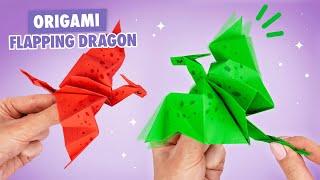 Origami Paper Flapping Dragon | How to make paper dragon