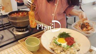 Popping herring roe rice. Dongdaemun for shopping & rolled rice and spicy cream noodle| PlanD