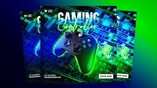 Gaming Controller Social Media Post Design | Photoshop Tutorial