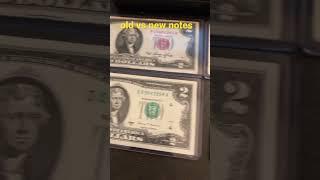 old vs new us notes #americancurrency #goofyahh #money #silverdollar #dollarbill #silver #uscurrency