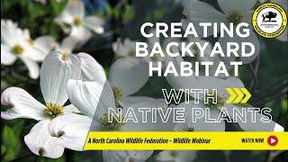 Creating Backyard Habitat with Native Plants - North Carolina Wildlife Federation