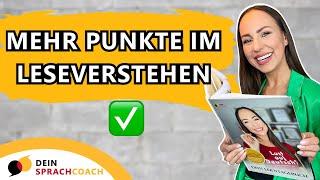 So bestehst du das LESEVERSTEHEN (A1 | A2 | B1 | B2 | C1 | C2 | Learn German | Prüfung Deutsch)