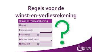 Regels voor de winst-en-verliesrekening | Bedrijfseconomie