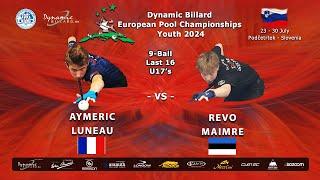 Day 7: Youth; It's 9-ball at Dynamic Billard European Pool Championships Youth 2024.