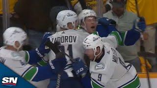 Brock Boeser Hat Trick Ties It After Colton Sissons Misses Empty Netter