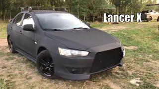 Mitsubishi Lancer X покрасили в структурную краску (Раптор)