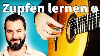 Gitarre ZUPFEN lernen für Anfänger - 3 Schritte