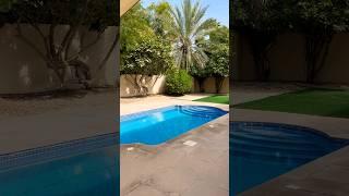 Beautiful villa swimming pool in Arabian ranches#trending #remix #music #poolvillas 