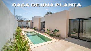 ¡Casa de UNA PLANTA en venta en la zona de Cholul! Con 3 recámaras y alberca ¡Te va a encantar!