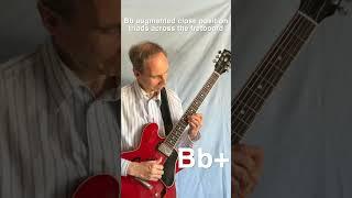 Bb augmented triads in close position across the fretboard #guitar #guitarpractice #jazz #chords