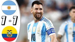 Argentina vs Ecuador 1-1- All Goals & Highlights - Copa America 2024 lisandro martinez goal