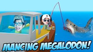 MANCING IKAN PREDATOR MEGALODON TERBESAR DI DUNIA WOBBLY LIFE, BOCIL HAMPIR DIMAKAN WKWKW!!!