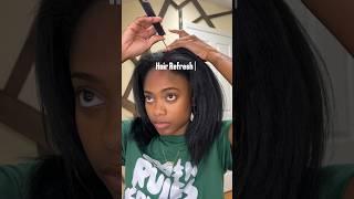 My moisturizing routine on my relaxed hair  #shorts #haircare #relaxedhair #viral