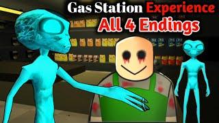 Roblox The Gas Station Experience All 4 Endings Full Walkthrough Tutorial