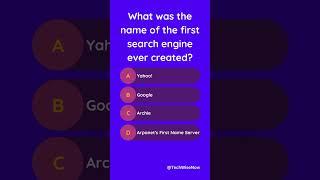 ️ First Search Engine Ever Created | #viral  #gk #quiz #knowledge #tech