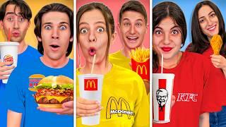 MANGIAMO SOLO CIBO MC DONALD’S vs KFC vs BURGER KING CON I NOSTRI AMICI PER 24 ORE!