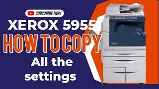 Xerox 5955 How to Copy All Settings hp #Xerox #5955 #copier