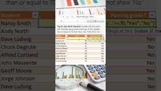 Excel if function #excel #shorts #short #excelbasics #if #function #learning #exceltips #exceltricks