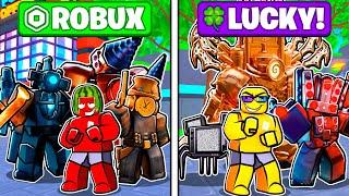 LUCK vs ROBUX In Toilet Tower Defense