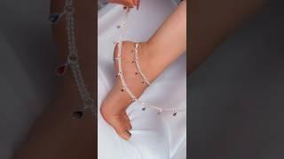 daily wear Silver anklet design #silver #viralvideo #anklets #payal #new #2024 #design #shorts