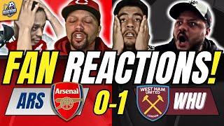 ARSENAL FANS DEPRESSEDREACTION TO ARSENAL 0-1 WEST HAM | PREMIER LEAGUE FAN REACTIONS