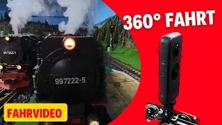 HSB Doppeleinfahrt von zwei Harzbullen / 360° Aufnahme LGB Modelleisenbahn / Insta360 1 Zoll #59